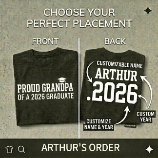 PROUD GRANDPA クラス26 卒業記念 Tシャツ