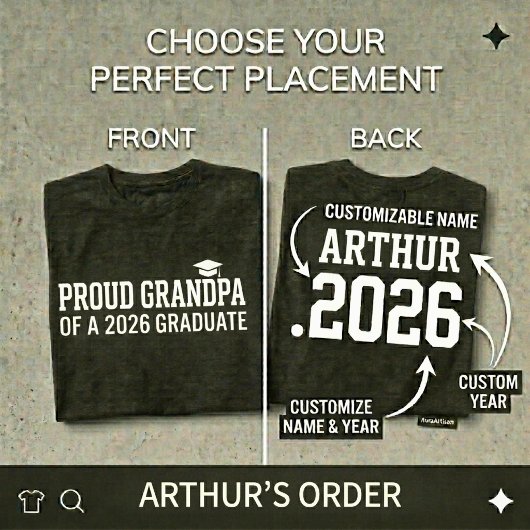 PROUD GRANDPA クラス26 卒業記念 Tシャツ