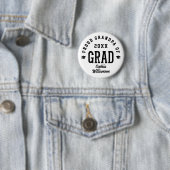 Proud Grandpa Grad Varsity Typography Graduation 缶バッジ (インサイチュ)