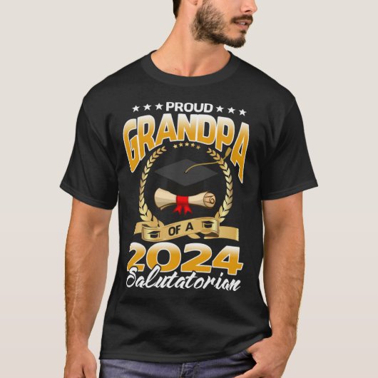 Proud Grandpa Of A 2024 Salutatorian Tシャツ (正面)
