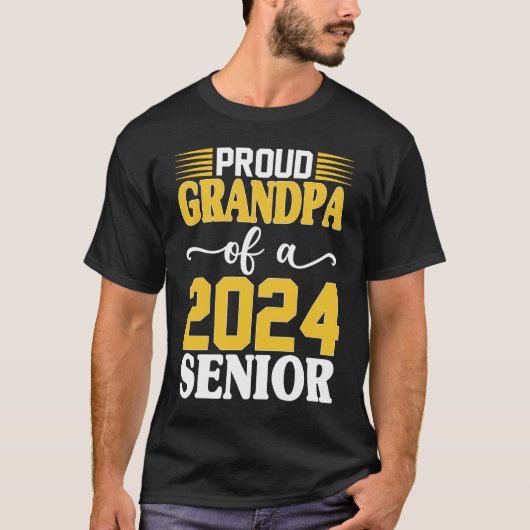 Proud Grandpa Of A 2024 Senior Graduation Class Of Tシャツ (正面)