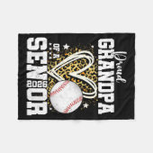 Proud Grandpa Of A 2026 Senior Baseball Graduation フリースブランケット (正面(横))