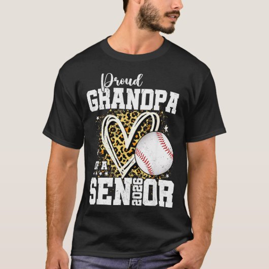 Proud Grandpa Of A 2026 Senior Baseball Graduation Tシャツ (正面)