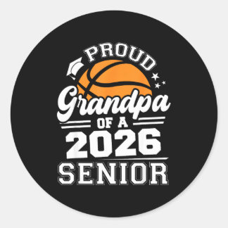 Proud Grandpa Of A 2026 Senior Basketball Graduate ラウンドシール