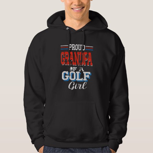 Proud Grandpa Of A Golfing Girl  Fan  Father's Day パーカ (正面)