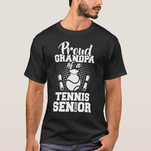 Proud Grandpa Of A Tennis Senior 2023 Graduation D Tシャツ (正面)