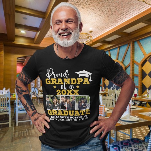 Proud Grandpa of the Graduate Photo collage Tシャツ