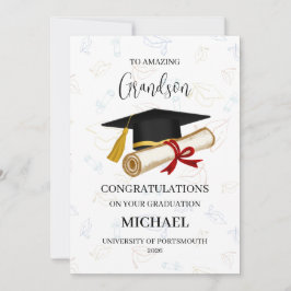 Proud Grandson Graduation Personalized カード