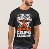 Proud Grandson Of A CRPS Warrior RSD Awareness Rib Tシャツ (正面)