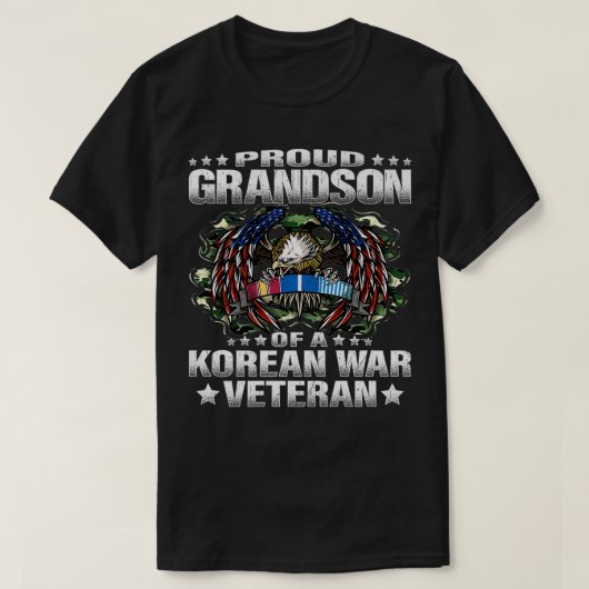 Proud Grandson Of A Korean War Veteran Military Ve Tシャツ (デザイン正面)