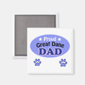 Proud Great Dane dad マグネット (正面/裏面)