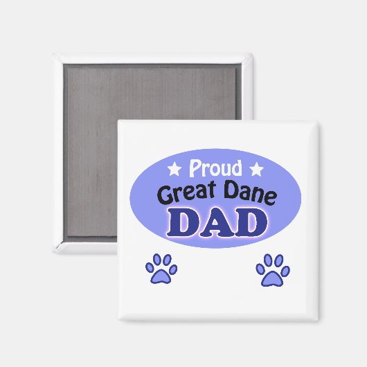 Proud Great Dane dad マグネット (正面/裏面)
