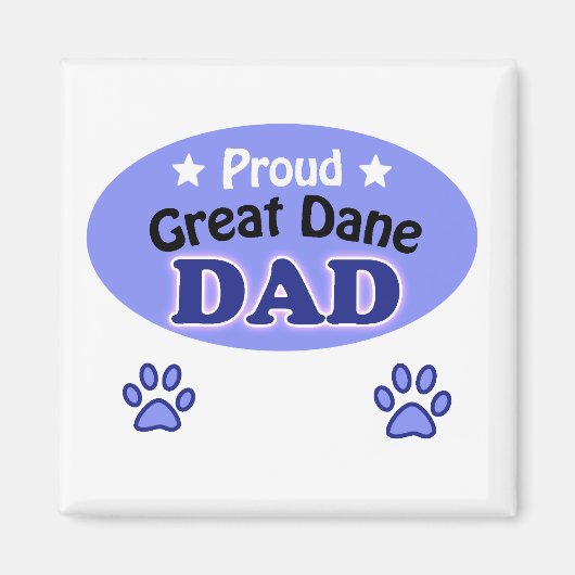 Proud Great Dane dad マグネット (正面)