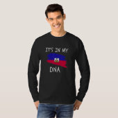 Proud Haitians Pride It's In My DNA Haiti Flag Men Tシャツ (正面フル)
