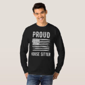 Proud House Sitter Profession American Flag Tシャツ (正面フル)