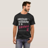 Proud Husband Of Warrior Breast Cancer Awareness  Tシャツ (正面フル)