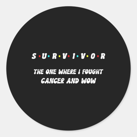 Proud I Survivor Breast Lung Skin Colon Thyroid Aw ラウンドシール (正面)