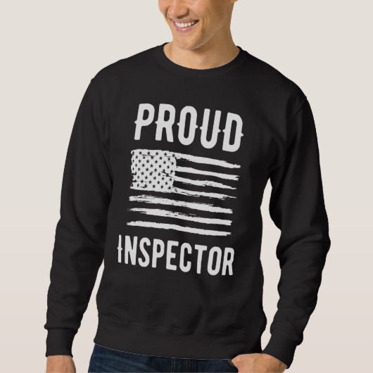 Proud Inspector Profession American Flag スウェットシャツ (正面)