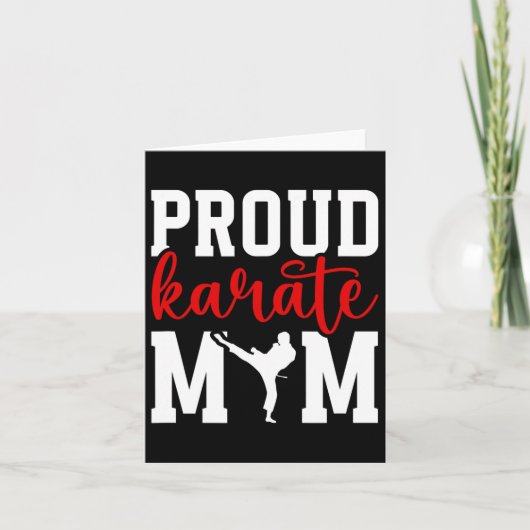 Proud Karate Mom Karate Mother Karate Mama  カード (正面)