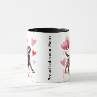 Proud Labrador Mom Mug | Valentine's Day Dog Mom G マグカップ