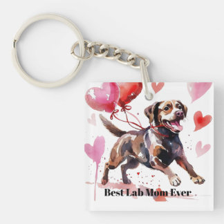 Proud Labrador Mom Necklace | Valentine's Day Dog キーホルダー
