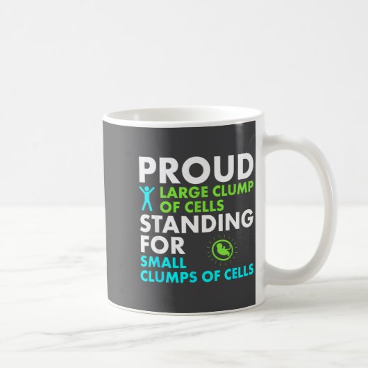 Proud Large Clump Of Cells Standing For Small Clum コーヒーマグカップ (右)