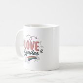 Proud & Loud LGBTQ Rainbow Coffee Mug Pride Gift コーヒーマグカップ (正面左)