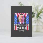Proud Maga American Trump Won 2024 Inaguration Day サンキューカード (スタンド正面)