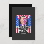 Proud Maga American Trump Won 2024 Inaguration Day サンキューカード (正面/裏面)