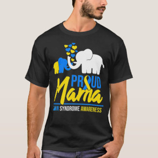 Proud Mama Mom Down Syndrome Awareness Day Cute El Tシャツ