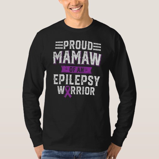 Proud Mamaw Of An Epilepsy Warrior Awareness Month Tシャツ (正面)