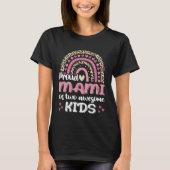 Proud Mami Of Two Awesome Kids Leopard Rainbow Mom Tシャツ (正面)