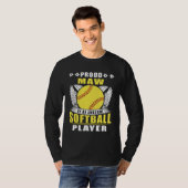 Proud Maw Of An Awesome Softball Player Softball M Tシャツ (正面フル)