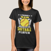 Proud Maw Of An Awesome Softball Player Softball M Tシャツ (正面)