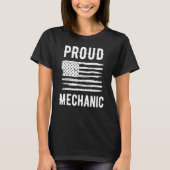Proud Mechanic Profession American Flag Tシャツ (正面)