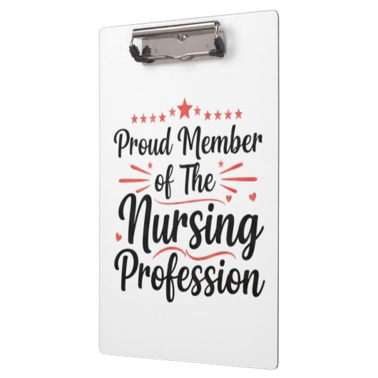  Proud Member Nursing Artistic Personalized Gift クリップボード (左)