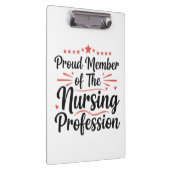  Proud Member Nursing Artistic Personalized Gift クリップボード (右)