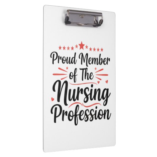  Proud Member Nursing Artistic Personalized Gift クリップボード (右)