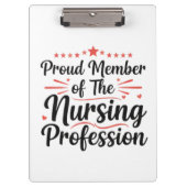 Proud Member Nursing Artistic Personalized Gift クリップボード (正面)