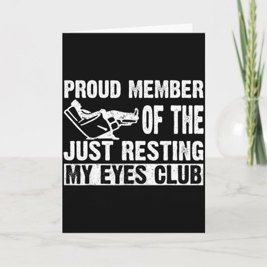 Proud Member Of Just Resting My Eyes Club Dad Fath カード (正面)