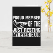 Proud Member Of Just Resting My Eyes Club Dad Fath カード (黄色い花)