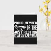 Proud Member Of Just Resting My Eyes Club Dad Fath カード (黄色い花)