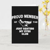 Proud Member Of Just Resting My Eyes Club Dad Fath カード (黄色い花)