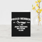 Proud Member Of Just Resting My Eyes Club Dad Fath カード (黄色い花)