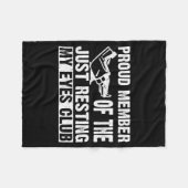 Proud Member Of Just Resting My Eyes Club Dad Fath フリースブランケット (正面(横))