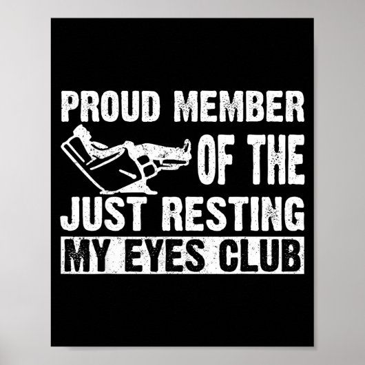 Proud Member Of Just Resting My Eyes Club Dad Fath ポスター (正面)