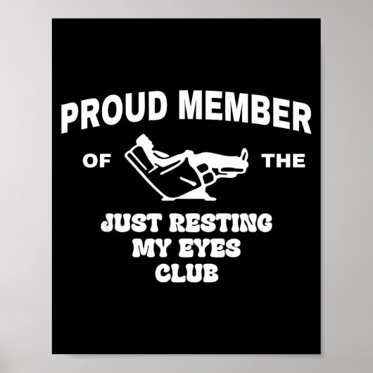 Proud Member Of Just Resting My Eyes Club Dad Fath ポスター (正面)