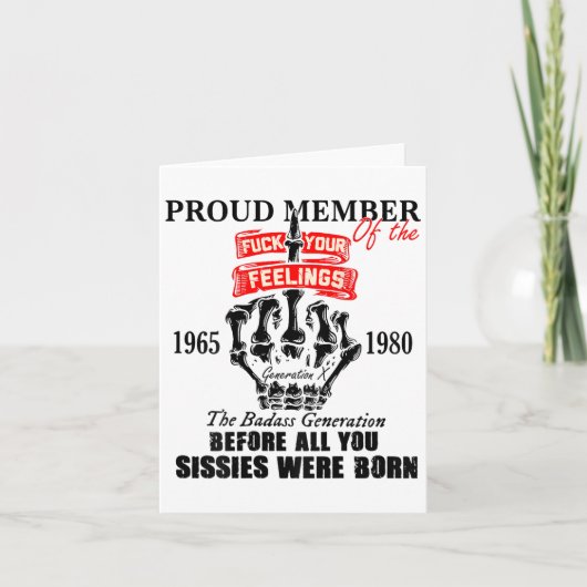 Proud Member Of The 1965-1980 Generation X Bad Gen カード (正面)