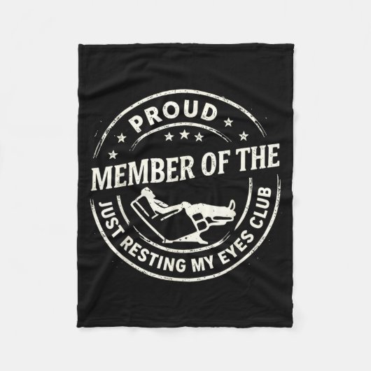 Proud Member Of The Just Resting My Eyes Club  フリースブランケット (正面)