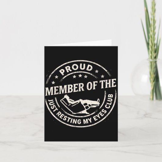 Proud Member Of The Just Resting My Eyes Club Dad  カード (正面)